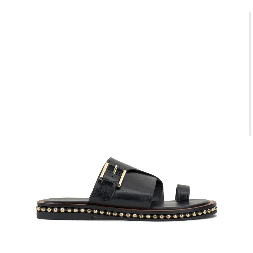 VINCE CAMUTO WOMENS COOLIANN SLIDE SANDALS size 7 in black
